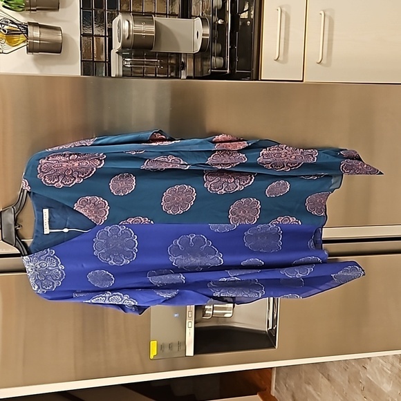 💕TRINA TURK💕 Tanaya Caftan Majestic Medallions Clip Jacquard XS *MISSING BELT* - Picture 6 of 13